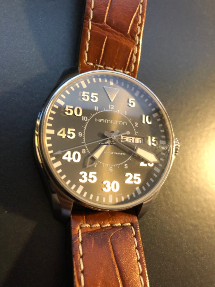 Hamilton Khaki Pilot Mens watch Unisex Automatic Steel H64715885 Replica 4