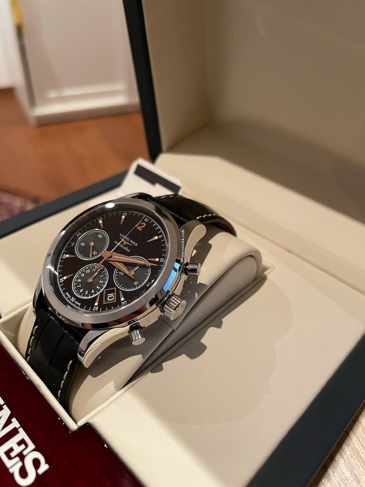 IMG_9081 Longines Column-Wheel Chronograph Mens watch Unisex Automatic Steel L2.750.4.56.0 Replica 4