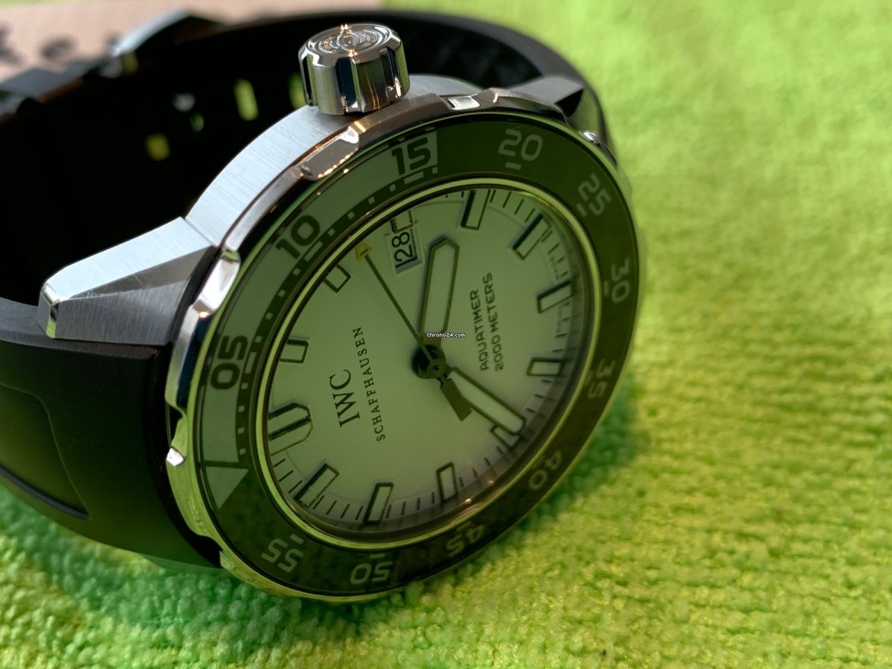 IMG_9081 IWC Aquatimer Automatic 2000 Mens watch Unisex Automatic Steel IW356805 356805 3568-05 3568 Replica 4