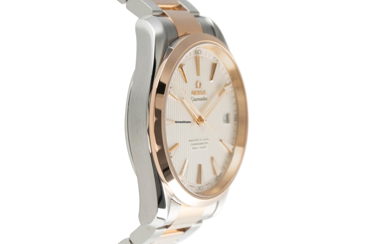 Omega Seamaster Aqua Terra Mens watch Unisex Automatic Gold Steel 231.20.42.21.02.001 Replica 4