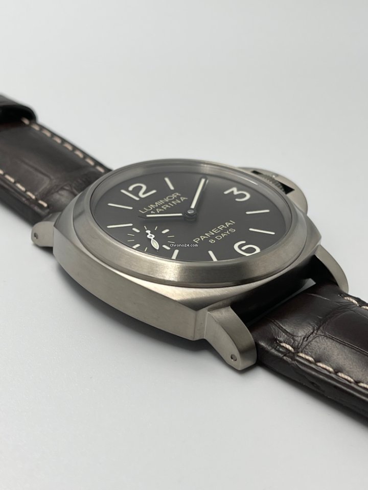 IMG_9081 Panerai Luminor Marina 8 Days Mens watch Unisex Manual winding Titanium PAM 00564 Replica 4