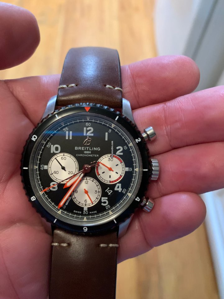 IMG_9081 Breitling Aviator 8 Mens watch Unisex Automatic Steel AB01194A1B1X1 Replica 4