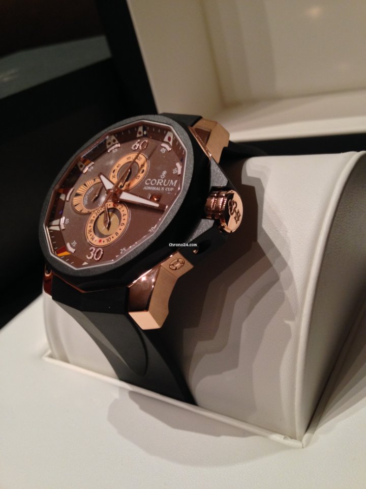 IMG_9081 Corum Admirals Cup Seafender Tides 48 Mens watch Unisex Automatic Yellow gold 277.931.91 0371 AG32 Replica 4