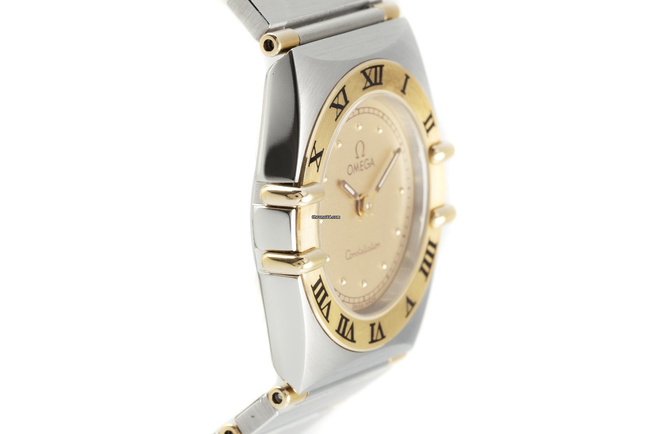 IMG_9081 Omega Constellation Ladies Womens watch Quartz Gold Steel 795.1080.1 Replica 4