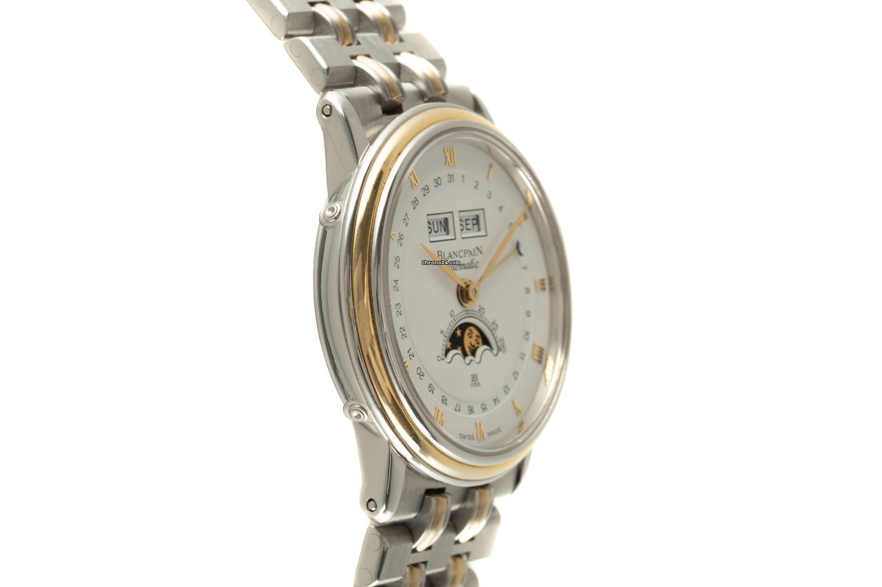 IMG_9081 Blancpain Villeret Mens watch Unisex Automatic Gold Steel 6595 Replica 4