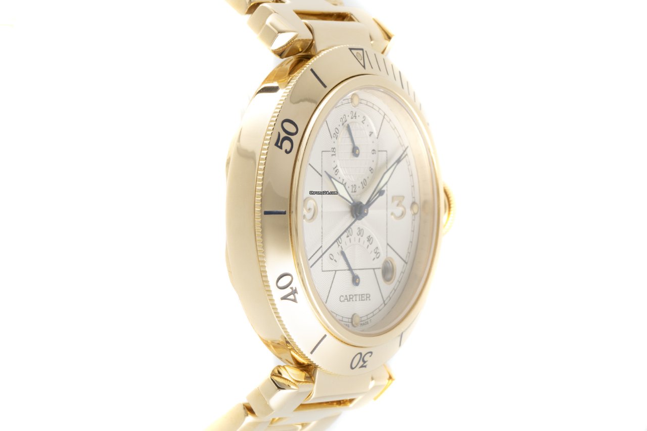 IMG_9081 Cartier Pasha Mens watch Unisex Automatic Yellow gold 2395 Replica 4