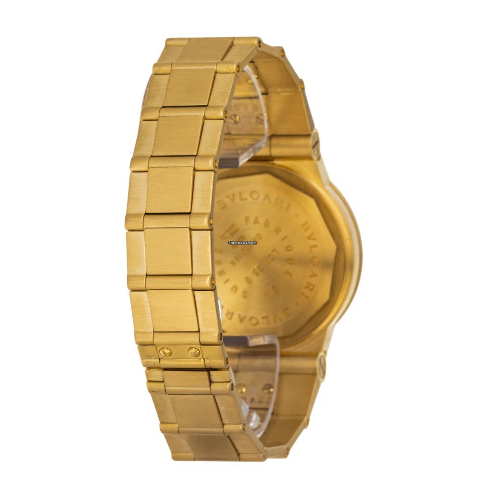 IMG_9081 Bulgari Diagono Mens watch Unisex Automatic Yellow gold LCV 35 G Replica 4