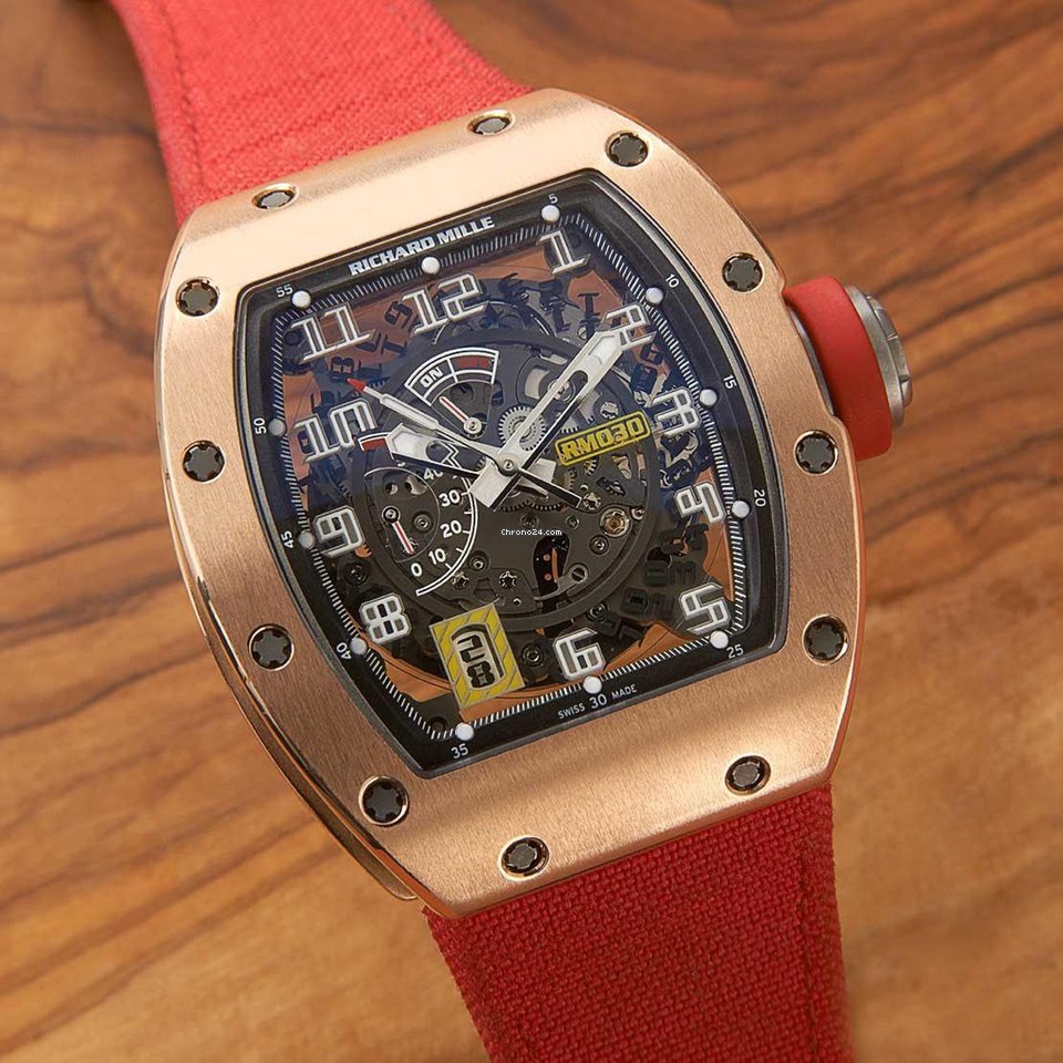 Richard Mille RM 030 Mens watch Unisex Automatic Rose gold RM 030 RG Replica 4