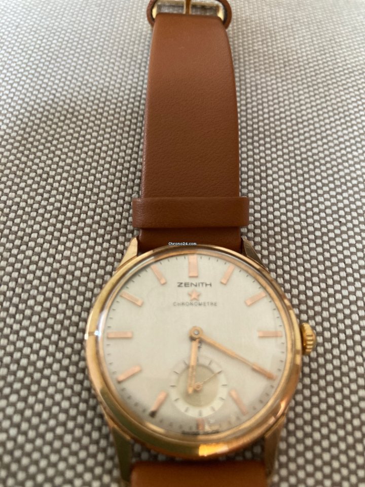 IMG_9081 Zenith Mens watch Unisex Manual winding Rose gold 082765 Replica 4
