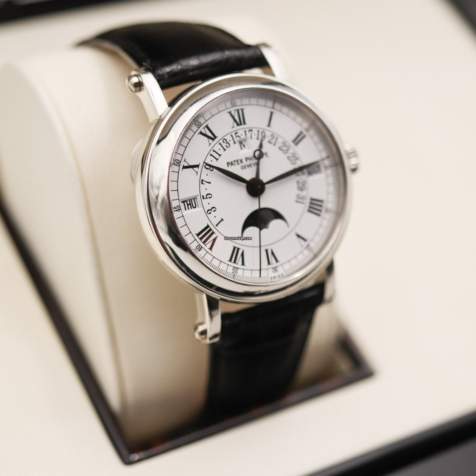 Patek Philippe Perpetual Calendar Mens watch Unisex Automatic Platinum 5059P Replica 4