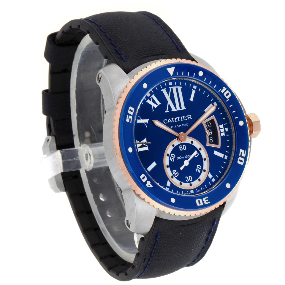 IMG_9081 Cartier Calibre de Cartier Diver Mens watch Unisex Automatic Steel W2CA0009 Replica 4