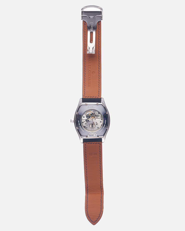 IMG_9081 Cartier Tortue Mens watch Unisex Manual winding White gold 2688G Replica 4