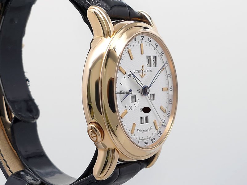 IMG_9081 Ulysse Nardin GMT + - Perpetual Mens watch Unisex Automatic Rose gold 322-88 Replica 4