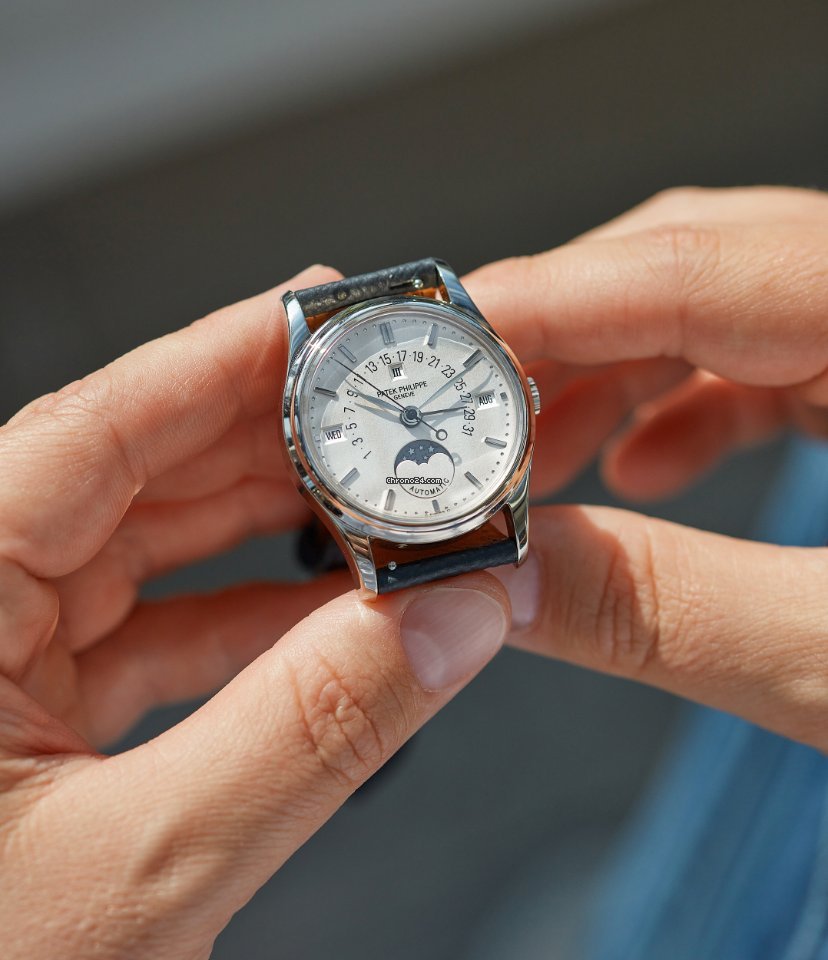 IMG_9081 Patek Philippe Perpetual Calendar Mens watch Unisex Automatic White gold 5050G, Perpetual Calendar, White Gold Replica 4