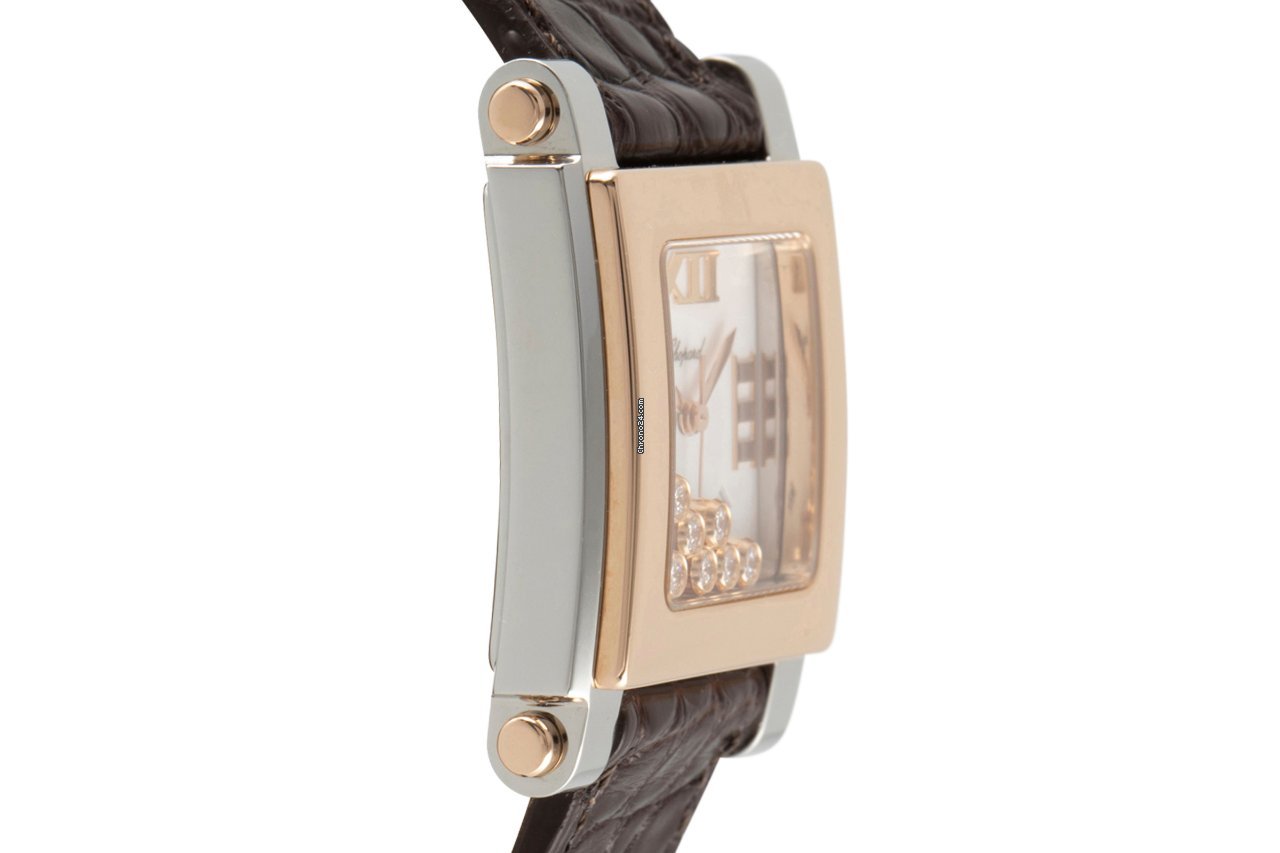 IMG_9081 Chopard Happy Sport Womens watch Quartz Gold Steel 278497-9001 Replica 4