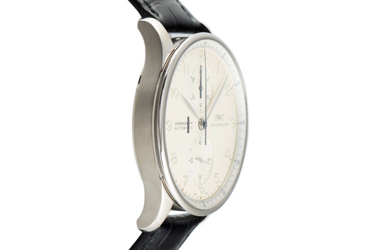 IWC Portuguese Chronograph Mens watch Unisex Automatic White gold 3714 Replica 4