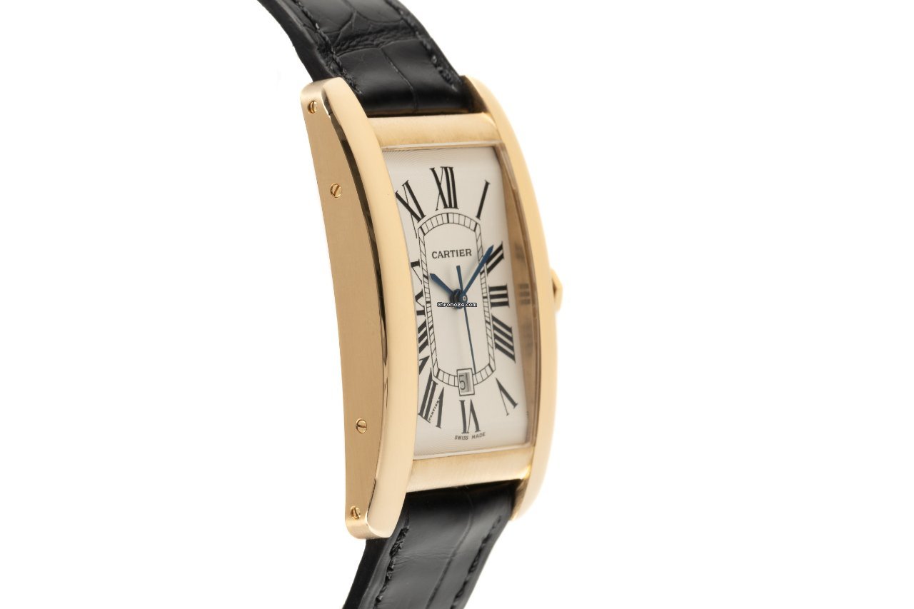 IMG_9081 Cartier Tank Americaine Mens watch Unisex Automatic Yellow gold 2329 Replica 4