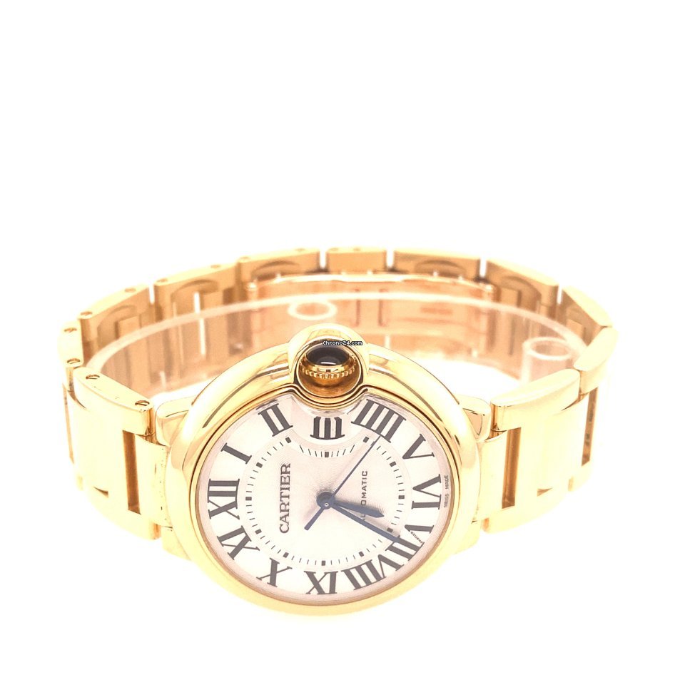 IMG_9081 Cartier Ballon Bleu 36mm Womens watch Automatic Yellow gold W69003Z2 Replica 4