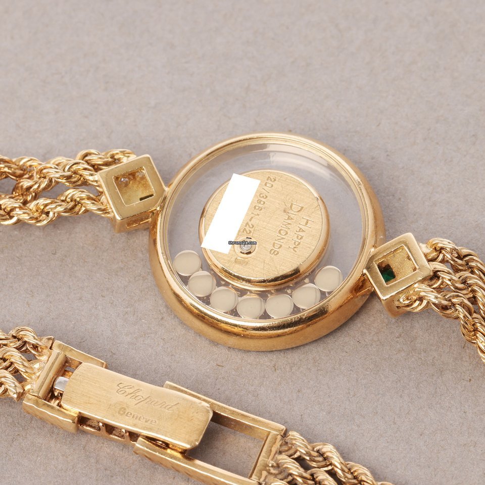 IMG_9081 Chopard Happy Diamonds Womens watch Quartz Yellow gold 4066 Replica 4