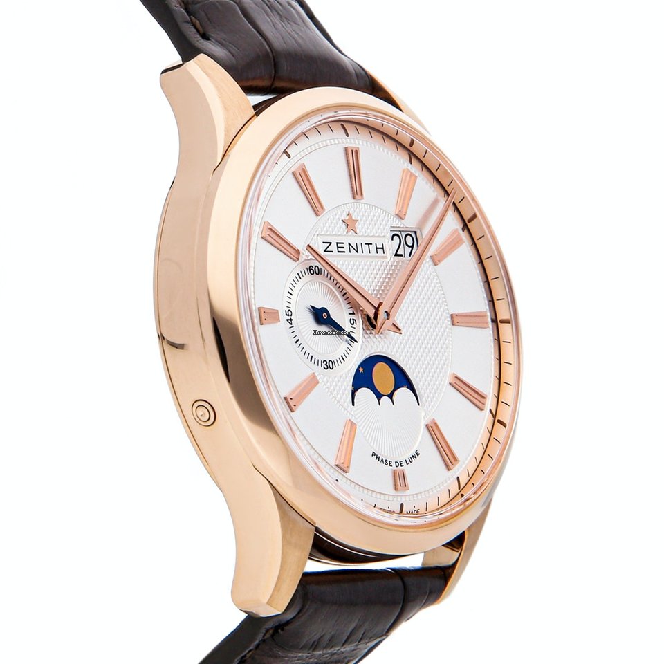 IMG_9081 Zenith Captain Moonphase Mens watch Unisex Automatic Rose gold 18.2140.691 02.C498 Replica 4