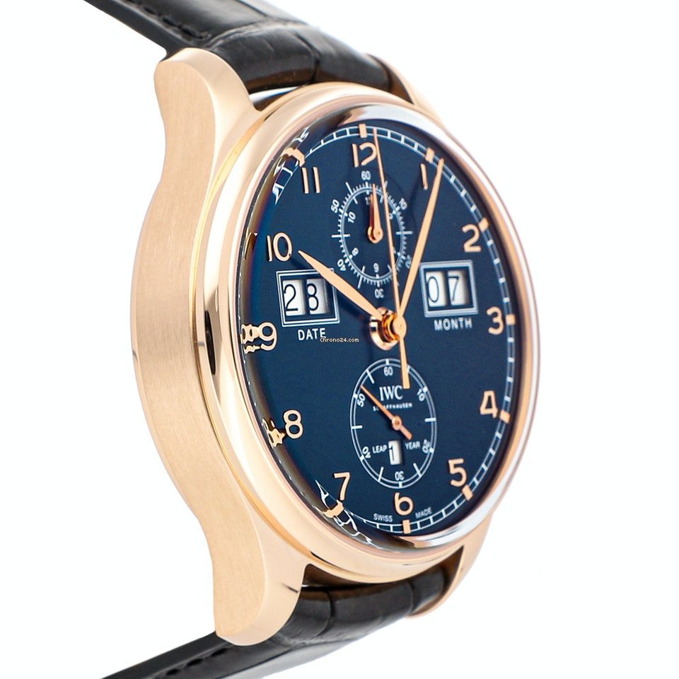 IMG_9081 IWC Portuguese Perpetual Calendar Digital Date-Month Mens watch Unisex Automatic Rose gold IW3972-04 Replica 4
