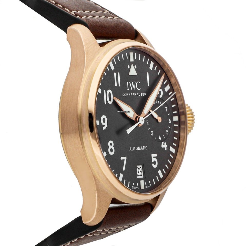 IMG_9081 IWC Big Pilot Mens watch Unisex Automatic Rose gold IW5009-17 Replica 4