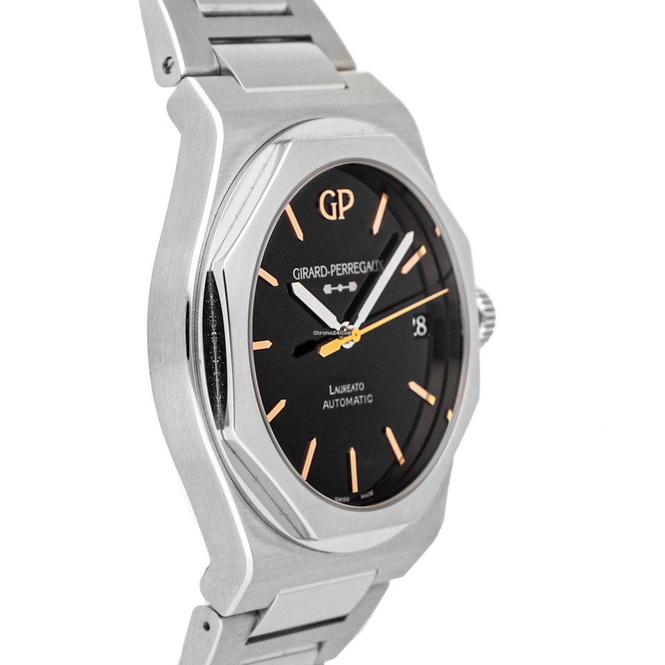 IMG_9081 Girard Perregaux Laureato Mens watch Unisex Automatic Steel 81010-11-635-11A Replica 4