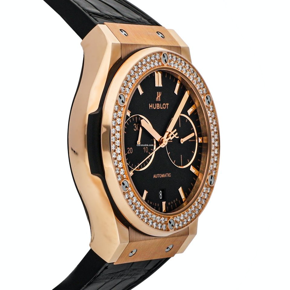 IMG_9081 Hublot Classic Fusion Chronograph Mens watch Unisex Automatic Rose gold 521.OX.1181.LR.1104 Replica 4