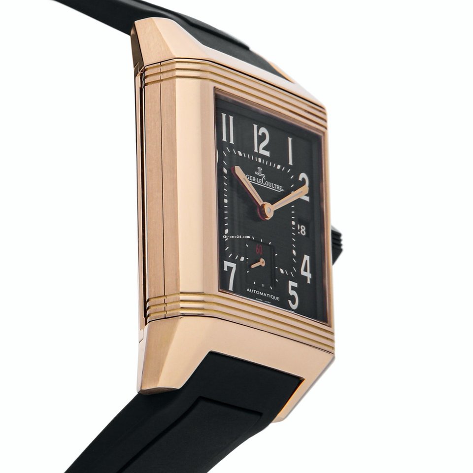 IMG_9081 Jaeger-LeCoultre Reverso Squadra Hometime Mens watch Unisex Automatic Rose gold Q7002672 Replica 4