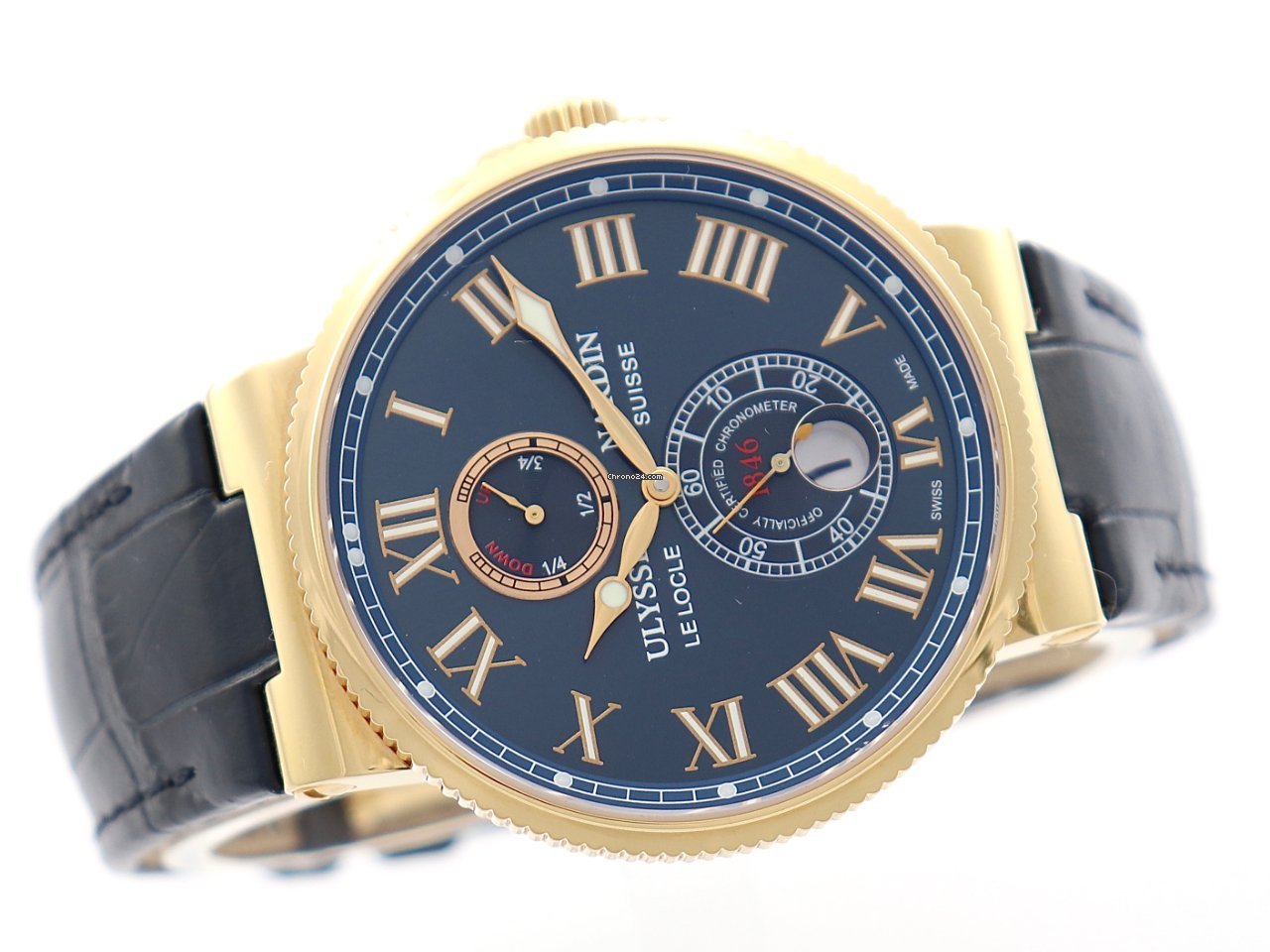 IMG_9081 Ulysse Nardin Marine Chronometer 43mm Mens watch Unisex Automatic Rose gold 266-67 43 Replica 4