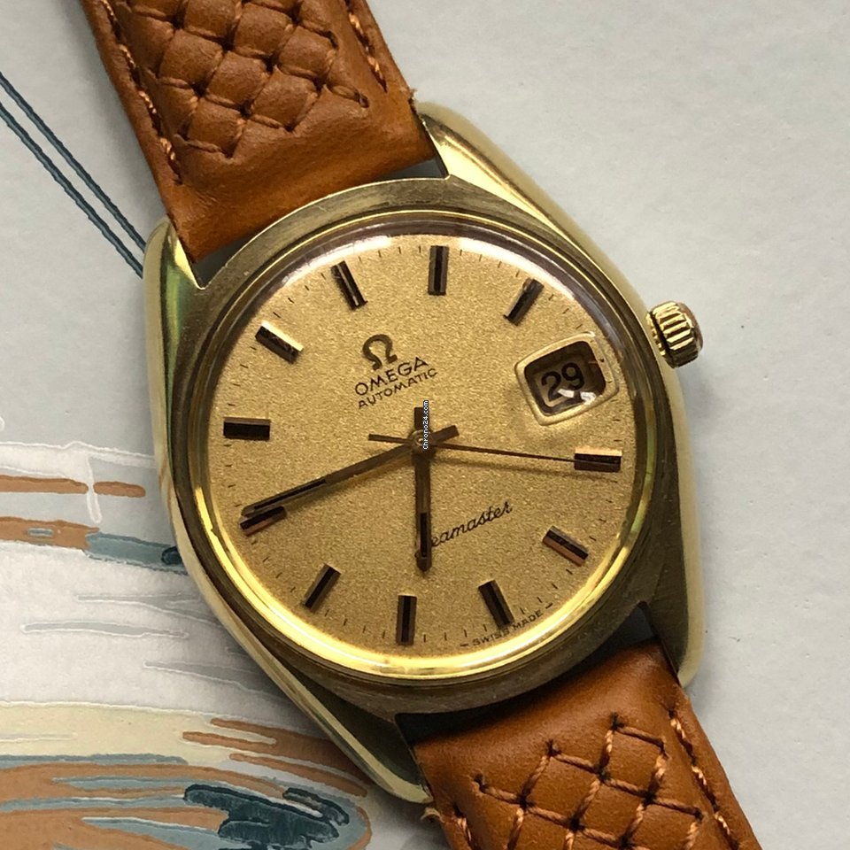 IMG_9081 Omega Seamaster Mens watch Unisex Automatic Gold Steel 166.067 Replica 4