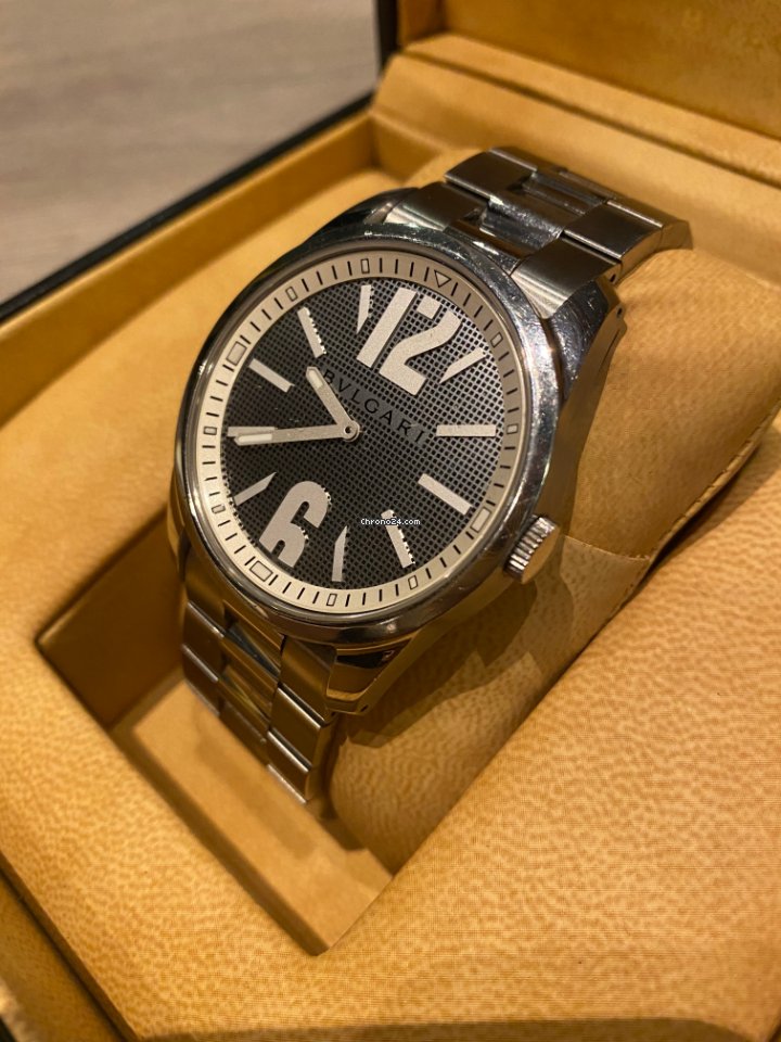 IMG_9081 Bulgari Solotempo Mens watch Unisex Quartz Steel ST42S Replica 4
