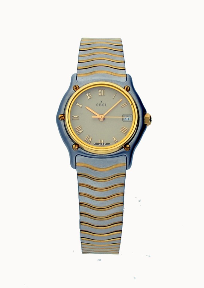 IMG_9081 Ebel Sportwave Womens watch Quartz Gold Steel 1087121 Replica 4