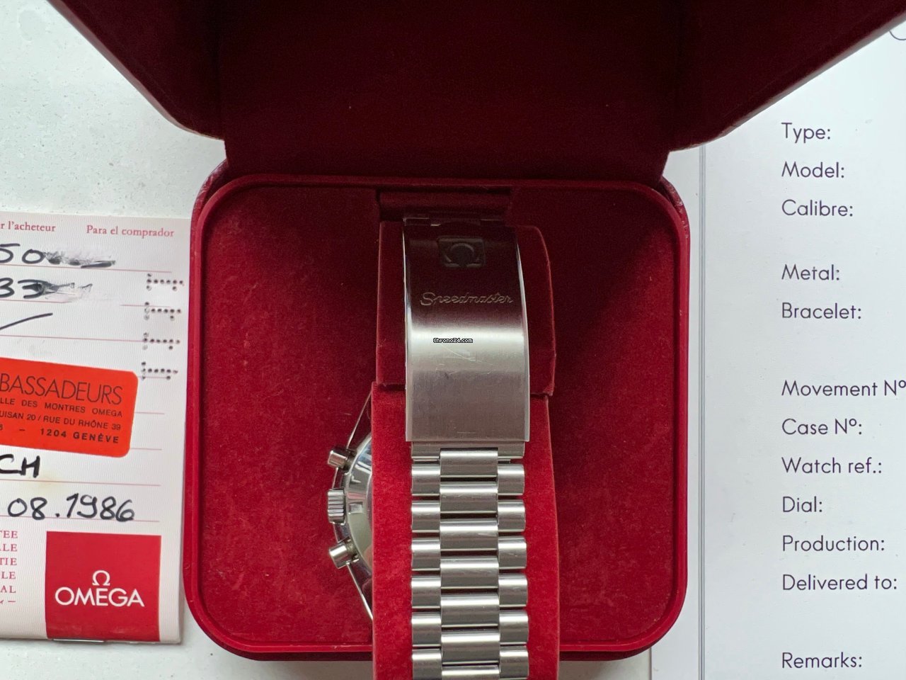 Omega Speedmaster Professional Moonwatch Moonphase Mens watch Unisex Manual winding Steel 345.0809 Replica 4