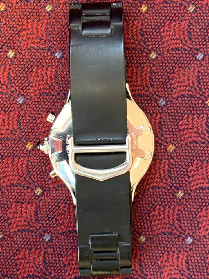 IMG_9081 Cartier 21 Chronoscaph Mens watch Unisex Quartz Steel W10198U2 Replica 4