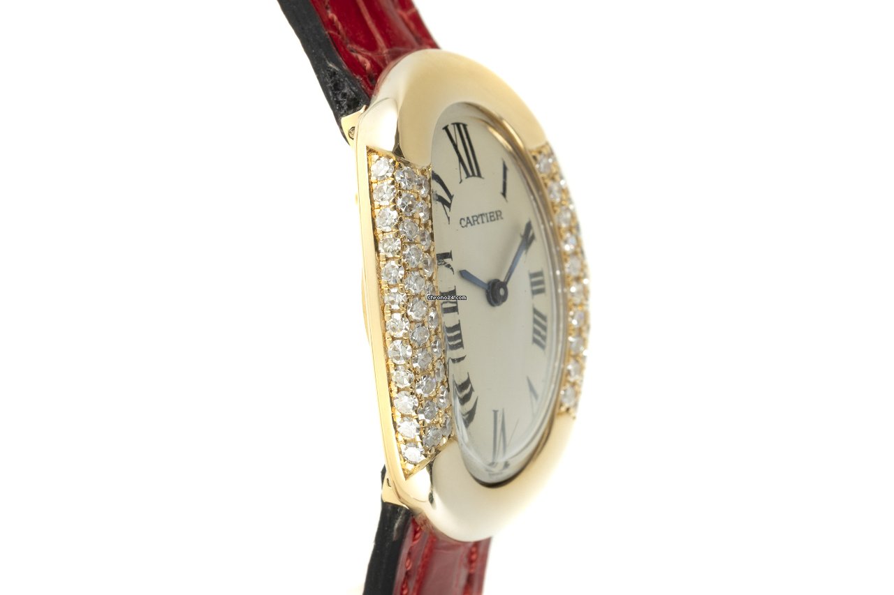 IMG_9081 Cartier Baignoire Womens watch Quartz Yellow gold 8057912 Replica 4