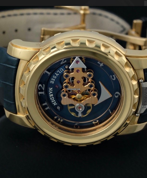 Ulysse Nardin Freak Mens watch Unisex Manual winding Rose gold 026-88 Replica 4