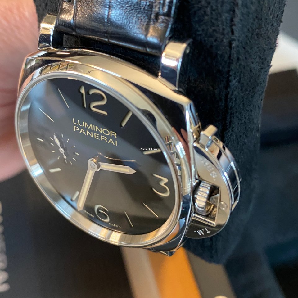 IMG_9081 Panerai Luminor Due Mens watch Unisex Manual winding Steel PAM 00676 Replica 4