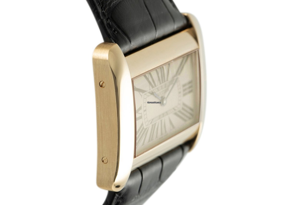IMG_9081 Cartier Tank Divan Womens watch Quartz Yellow gold 2602 Replica 4