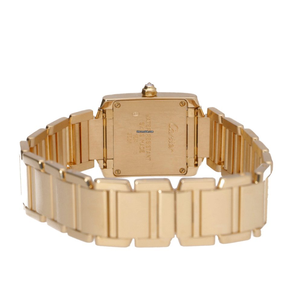 IMG_9081 Cartier Tank Francaise Womens watch Quartz Yellow gold 2364 Replica 4