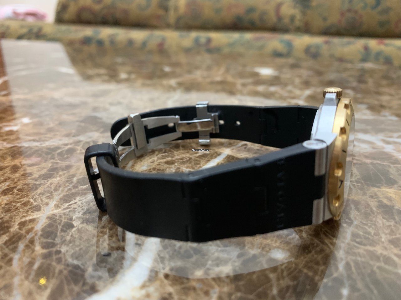 Bulgari Diagono Mens watch Unisex Automatic Gold Steel SD38SG Replica 4