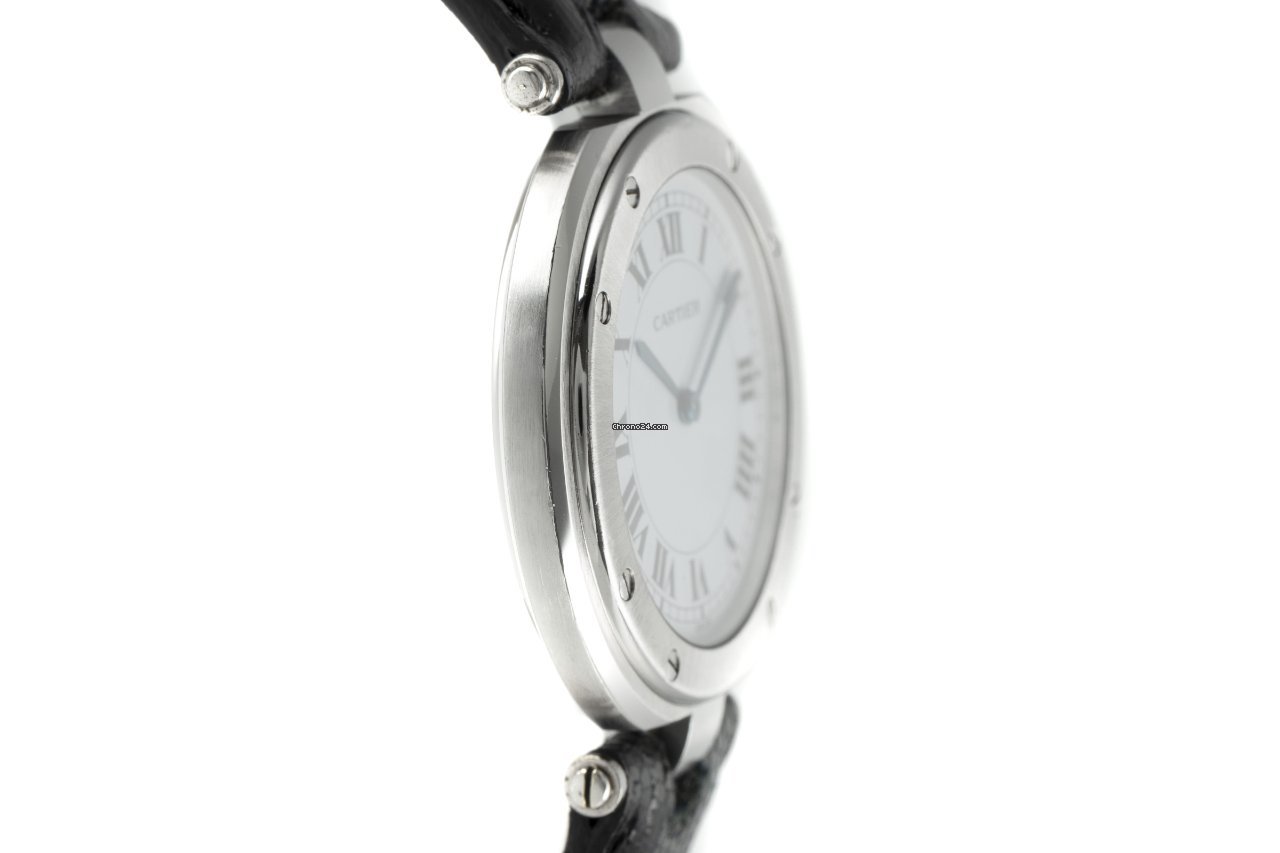 IMG_9081 Cartier Santos Womens watch Quartz Steel 8192 Replica 4
