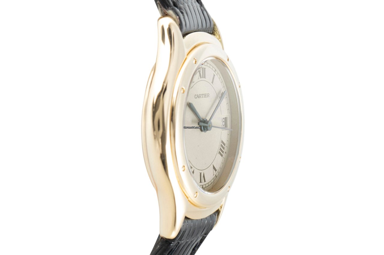 IMG_9081 Cartier Cougar Womens watch Quartz Yellow gold 887921 Replica 4