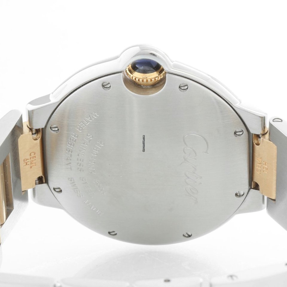 IMG_9081 Cartier Ballon Bleu 36mm Mens watch Unisex Quartz Steel W69008Z3 3005 Replica 4