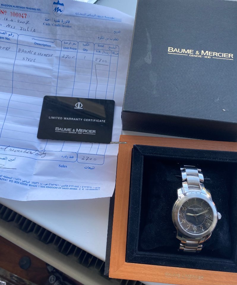 Baume & Mercier Capeland Mens watch Unisex Quartz Steel 65531 Replica 4