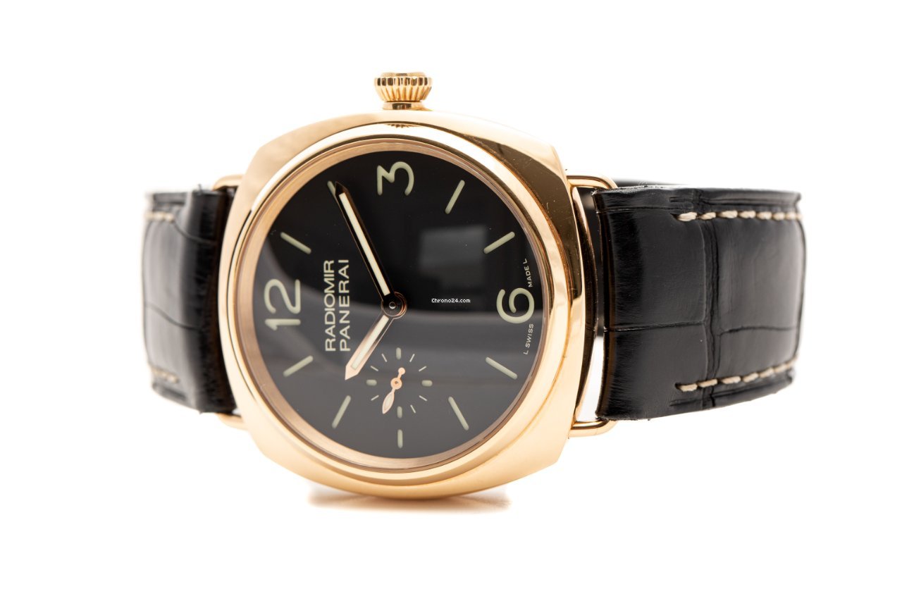 IMG_9081 Panerai Radiomir Mens watch Unisex Manual winding Rose gold PAM 00336 Replica 4