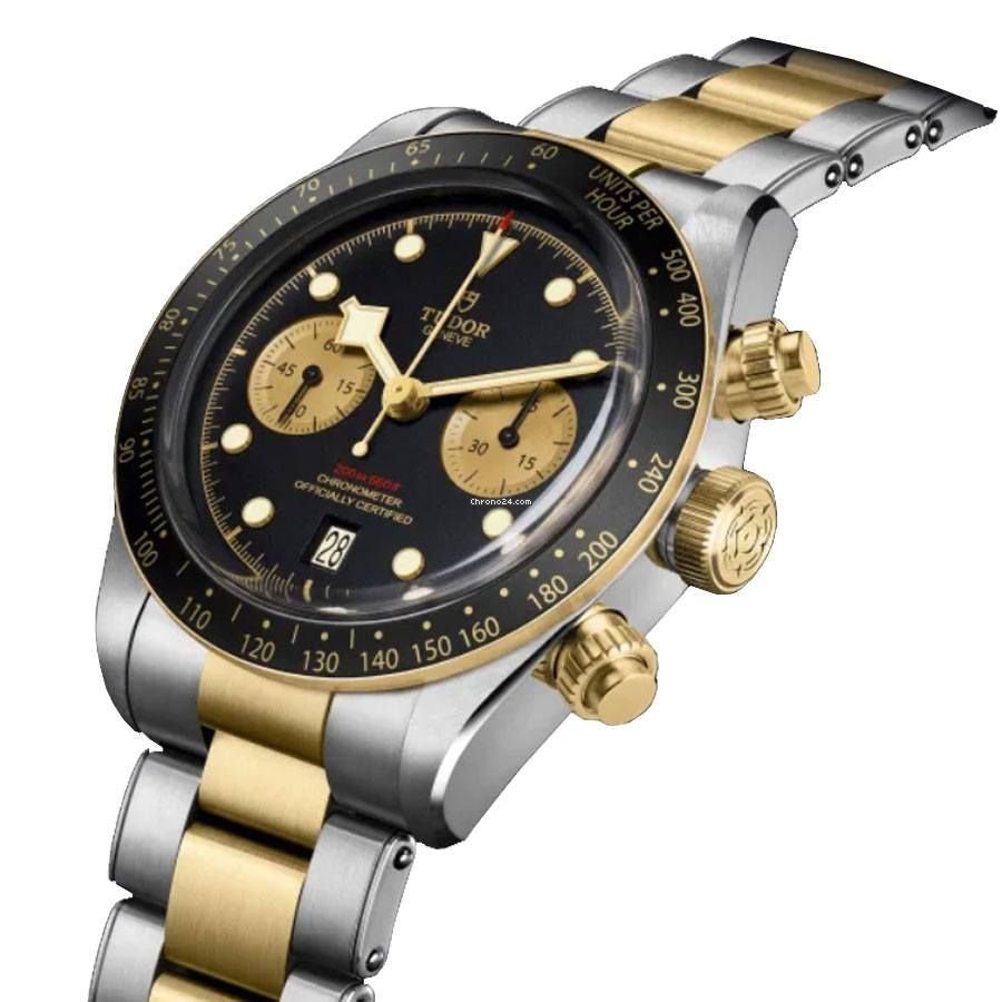 Tudor Black Bay Chrono Mens watch Unisex Automatic Gold Steel M79363N-0001 Replica 4