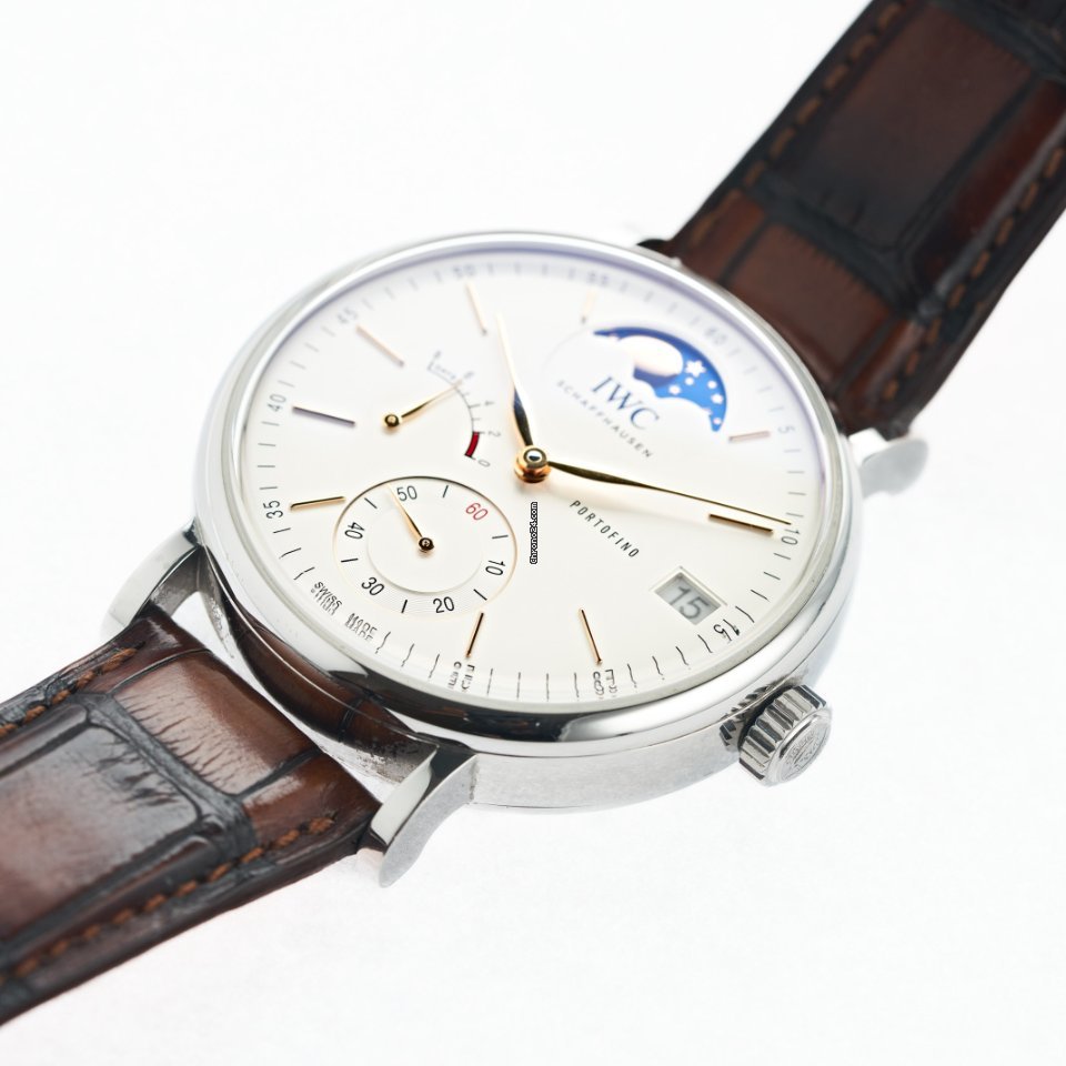 IWC Portofino Hand-Wound Mens watch Unisex Manual winding Steel IW516401 Replica 4