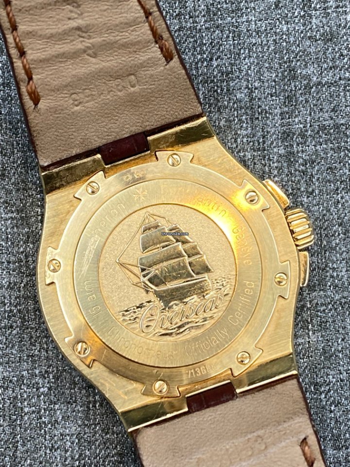 IMG_9081 Vacheron Constantin Overseas Mens watch Unisex Automatic Yellow gold 42050 423J Replica 4