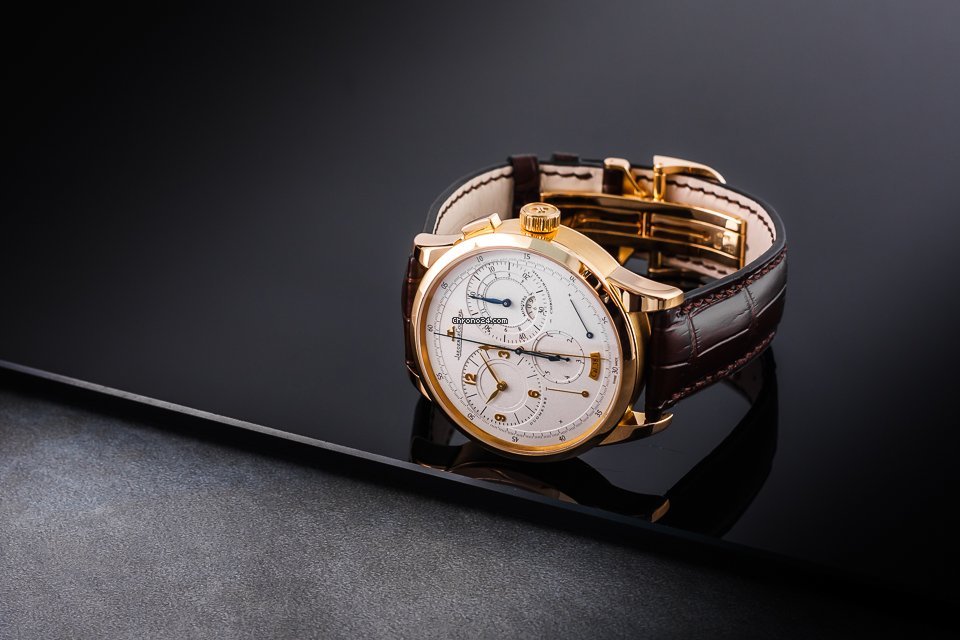 Jaeger-LeCoultre Duometre Mens watch Unisex Manual winding Rose gold 600.2.28.S Replica 4